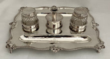 Georgian, George III, Silver Inkstand. Marital Arms of Smyth & Ibbetson. London 1813 Solomon Hougham. 36 troy ounces.