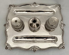 Georgian, George III, Silver Inkstand. Marital Arms of Smyth & Ibbetson. London 1813 Solomon Hougham. 36 troy ounces.