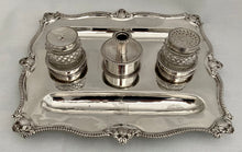 Georgian, George III, Silver Inkstand. Marital Arms of Smyth & Ibbetson. London 1813 Solomon Hougham. 36 troy ounces.