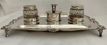 Georgian, George III, Silver Inkstand. Marital Arms of Smyth & Ibbetson. London 1813 Solomon Hougham. 36 troy ounces.