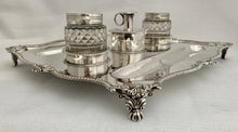 Georgian, George III, Silver Inkstand. Marital Arms of Smyth & Ibbetson. London 1813 Solomon Hougham. 36 troy ounces.