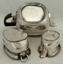 Late Georgian Old Sheffield Plate Campaign Tea Set, circa 1825.