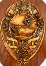 HMS Foudroyant, Nelson's Flagship Copper & Oak Plaque, 'Made From The Old Foudroyant'.
