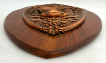HMS Foudroyant, Nelson's Flagship Copper & Oak Plaque, 'Made From The Old Foudroyant'.