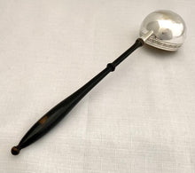 Ornate Victorian Silver Plated Toddy Ladle with Turned Wooden Handle