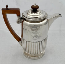 Vice-Admiral Sir Robert Tristram Rickets George III Silver Coffee Pot. London 1820 J. E. Terrey. 18.4 troy ounces.