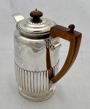 Vice-Admiral Sir Robert Tristram Rickets George III Silver Coffee Pot. London 1820 J. E. Terrey. 18.4 troy ounces.