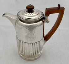 Vice-Admiral Sir Robert Tristram Rickets George III Silver Coffee Pot. London 1820 J. E. Terrey. 18.4 troy ounces.