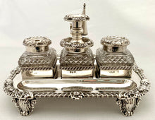 Georgian, George III, Silver Inkstand. Sheffield 1817 S. C. Younge & Co. 23.8 troy ounces.
