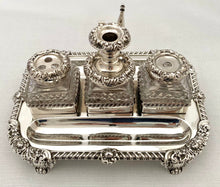 Georgian, George III, Silver Inkstand. Sheffield 1817 S. C. Younge & Co. 23.8 troy ounces.