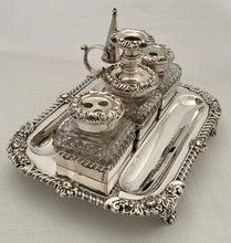 Georgian, George III, Silver Inkstand. Sheffield 1817 S. C. Younge & Co. 23.8 troy ounces.
