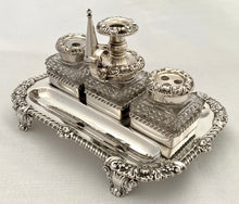 Georgian, George III, Silver Inkstand. Sheffield 1817 S. C. Younge & Co. 23.8 troy ounces.