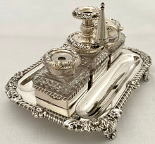 Georgian, George III, Silver Inkstand. Sheffield 1817 S. C. Younge & Co. 23.8 troy ounces.