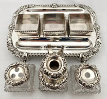 Georgian, George III, Silver Inkstand. Sheffield 1817 S. C. Younge & Co. 23.8 troy ounces.