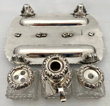 Georgian, George III, Silver Inkstand. Sheffield 1817 S. C. Younge & Co. 23.8 troy ounces.