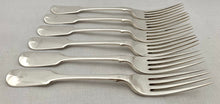 Georgian, George IV, Six Silver Table Forks. London 1829 John, Henry & Charles Lias. 14.4 troy ounces.