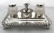 Georgian, George IV, Silver Inkstand. London 1824 Joseph Angell I. 13.3 troy ounces.