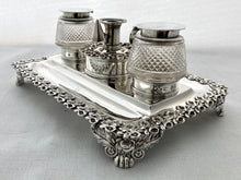 Georgian, George IV, Silver Inkstand. London 1824 Joseph Angell I. 13.3 troy ounces.