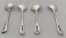 Edwardian Cased Set of Four Silver Trophy Cup Salts. Birmingham 1907 William Hutton & Sons Ltd. 5.7 troy ounces.