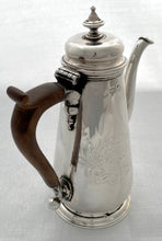 George II Silver Coffee Pot. Arms of Corbett & Mytton, Sundorne Castle. London circa 1752. 10.7 troy ounces.