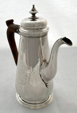George II Silver Coffee Pot. Arms of Corbett & Mytton, Sundorne Castle. London circa 1752. 10.7 troy ounces.