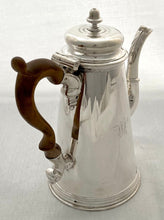 Georgian, George II, Silver Coffee Pot. London 1736 Dike Impey. 16 troy ounces.