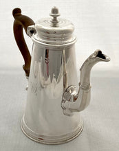 Georgian, George II, Silver Coffee Pot. London 1736 Dike Impey. 16 troy ounces.