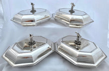 Admiral Sir Robert Brice Kingsmill: Four George III Silver Entree Dishes & Covers. London 1789/91, James Young. 155 troy ounces.