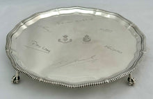1st Bombay Grenadiers and 28th Punjabis, British Indian Army, Silver Salver. London 1937 Goldsmiths & Silversmiths. 19.8 troy ounces.