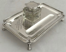 'The Father of the Royal Air Force' Hugh Trenchard, 1st Viscount Trenchard GCB OM GCVO DSO, Silver Inkstand. Birmingham 1919 7.6 troy ounces.