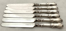 Early Victorian Silver Handled Close Plated Dessert Knives & Forks for Six. Sheffield, circa 1840 Aaron Hadfield.