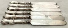 Early Victorian Silver Handled Close Plated Dessert Knives & Forks for Six. Sheffield, circa 1840 Aaron Hadfield.