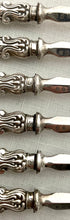 Early Victorian Silver Handled Close Plated Dessert Knives & Forks for Six. Sheffield, circa 1840 Aaron Hadfield.