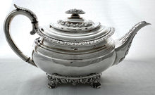 Georgian, George IV, Silver Tea Set. London 1825 Rebecca Emes & Edward Barnard I. 46.6 troy ounces.