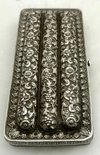Anglo Indian Cutch Pattern Silver Cigar Case, circa 1890 - 1910. 7.6 troy ounces.