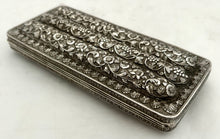 Anglo Indian Cutch Pattern Silver Cigar Case, circa 1890 - 1910. 7.6 troy ounces.