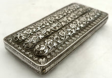 Anglo Indian Cutch Pattern Silver Cigar Case, circa 1890 - 1910. 7.6 troy ounces.