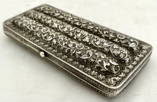 Anglo Indian Cutch Pattern Silver Cigar Case, circa 1890 - 1910. 7.6 troy ounces.