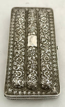 Anglo Indian Cutch Pattern Silver Cigar Case, circa 1890 - 1910. 7.6 troy ounces.