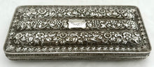 Anglo Indian Cutch Pattern Silver Cigar Case, circa 1890 - 1910. 7.6 troy ounces.