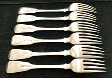 Georgian, George IV, Six Scottish Silver Dessert Forks. Edinburgh 1827/28 Franklin & Sons. 6.5 troy ounces.