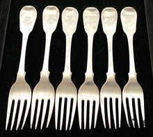Georgian, George IV, Six Scottish Silver Dessert Forks. Edinburgh 1827/28 Franklin & Sons. 6.5 troy ounces.
