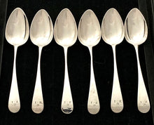 Georgian, George III, Set of Six Silver Teaspoons. London 1804 Peter, Ann & William Bateman. 2.7 troy ounces.