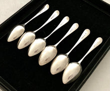 Georgian, George III, Set of Six Silver Teaspoons. London 1804 Peter, Ann & William Bateman. 2.7 troy ounces.