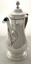 Georgian, George III, Silver Coffee Pot. London 1771 Francis Crump. 26 troy ounces.
