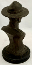 Major General Baden-Powell, Second Boer War, Patinated Copper Bust, circa 1900.