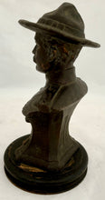 Major General Baden-Powell, Second Boer War, Patinated Copper Bust, circa 1900.