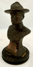 Major General Baden-Powell, Second Boer War, Patinated Copper Bust, circa 1900.