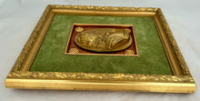 Oliver Cromwell, Lord Protector, 19th Century Gilt Metal Portrait Profile Plaque.