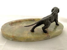 Asprey Bronze Tiger and Onyx Desk Stand.